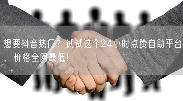 想要抖音热门？试试这个24小时点赞自助平台，价格全网最低！