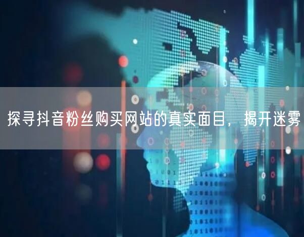 探寻抖音粉丝购买网站的真实面目，揭开迷雾