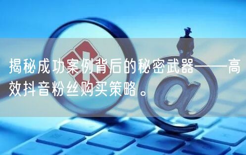 揭秘成功案例背后的秘密武器——高效抖音粉丝购买策略。