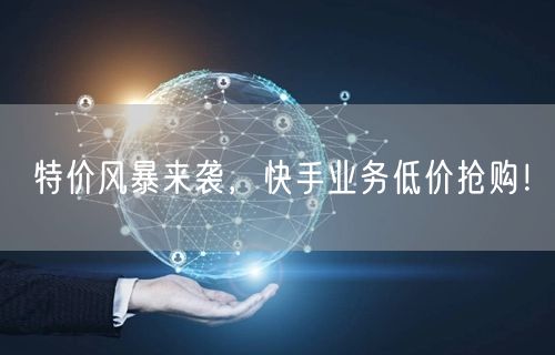 特价风暴来袭，快手业务低价抢购！